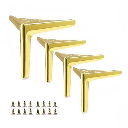SWTOOL Gold Furniture Legs Couch Table Chair Legs for Furniture Set of 4