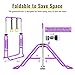 WATBKHE Gymnastic Bars for Kids, Horizontal Bars with Adjustable Height, Folding Gymnastic Training Kip Bar with Rings, Expandable Bars for Boys and Girls, Gymnastic Training Equipment(Purple-Ring)