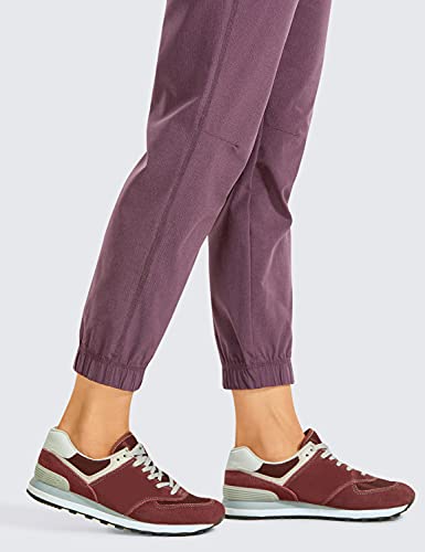 CRZ YOGA Calça de jogging feminina, leve, atlética, com cordão, respirável, afunilada, com bolsos –