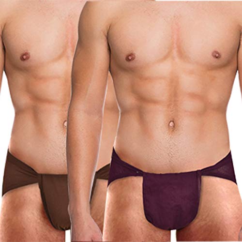Image of Cotton Men's Langot for Kushti | Ideal Gym Running Yoga Supporter for Physical Activities - Multicolor (Free Size) (Pack of 2)