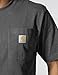 Carhartt Mens Loose Fit Heavyweight Short-Sleeve Pocket T-Shirt Work Utility t Shirts, Carbon Heather, X-Large US
