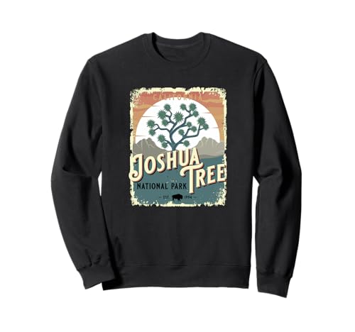 Diseño vintage de póster de viaje del Parque Nacional Joshua Tree Sudadera