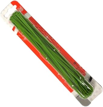 Tek-İş Green Plastic Cable Tie | 200mm x 2.5mm | 50 Pieces | Velcro Clamp Set | Cable Organizer Tie