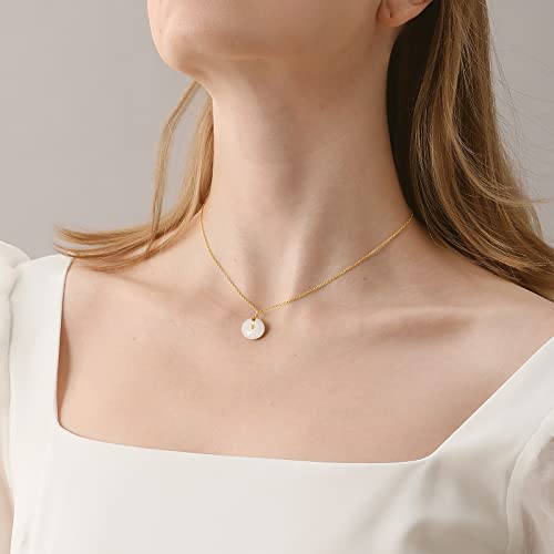 Daumier Jade Necklace 925 Sterling Silver 14K Gold Plated Jade Pendant Necklaces For Women Natural White Hetian Jade Necklace Jewelry Gift For Women Girls #TOP3