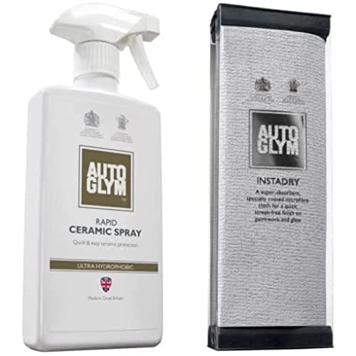 Traitement céramique Autoglym et microfibre de séchage rapide pour carrosserie mouillée de voiture