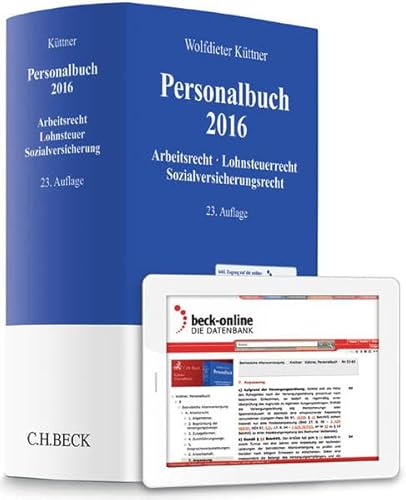 Preisvergleich Produktbild Personalbuch 2016: Arbeitsrecht, Lohnsteuerrecht, Sozialversicherungsrecht - Rechtsstand: 1. Januar 2016