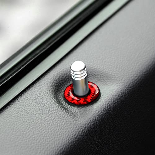 Brmyl Inner Car Door Lock Rings Decals For 2011-2023 Dodge Charger/Chrysler 300 Accessories Carbon Fiber Interior Stickers #TOP7