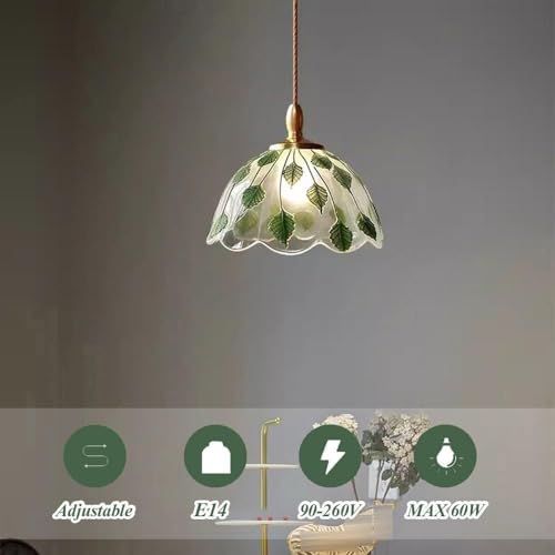 Suspension en verre rétro en verre soufflé d'artisanat