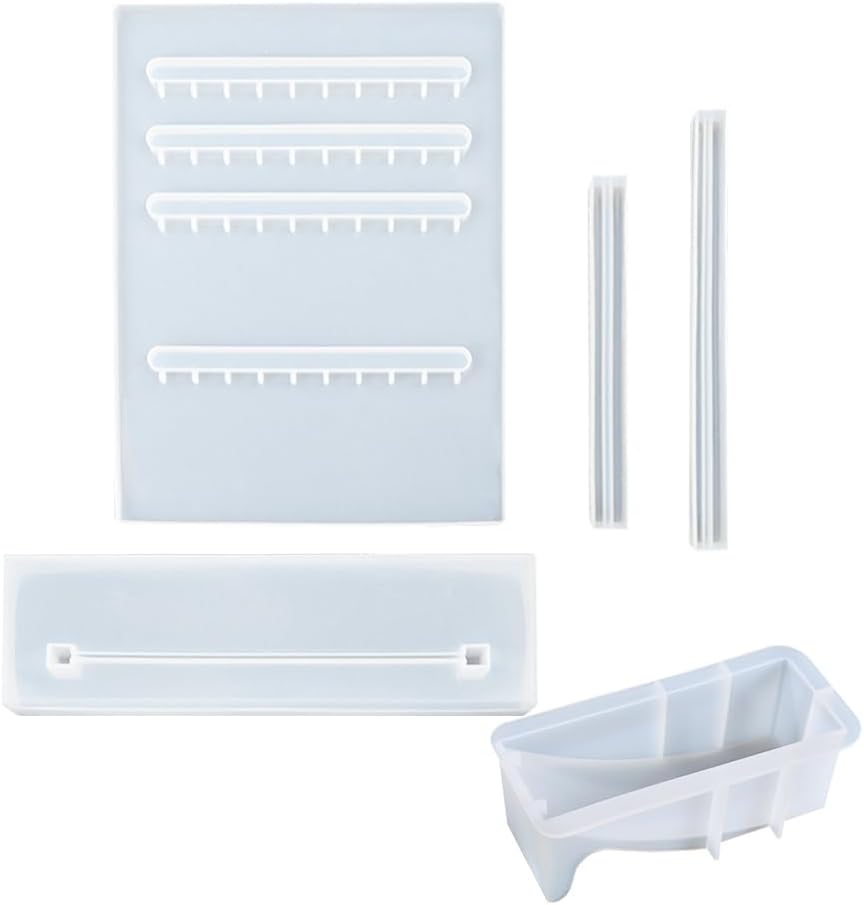 Jewelry Display Organizer Epoxy Resin Casting Silicone Mold Set Bust Earrings Necklace Hanger Pendant Holder Bracelet Storage Stand Makeup Rack