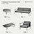 MIXPATIO 4-Piece Steel Outdoor Patio Conversation Set, All-Weather Garden Furniture with Thick Cushions, Waterproof & Rust-Resistant, Modern Patio Seating for Deck, Balcony, Porch, Backyard - Grey