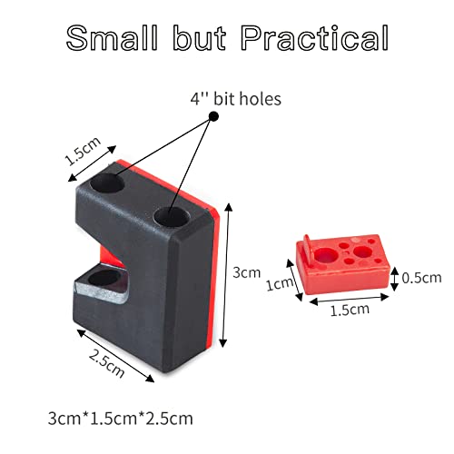 Bit Holder For Milwaukee M12-1/2 12V Drill Bit Organizer For Milwaukee 12V- 1/2" Power Drill Carry Up To 4 Driver Bits On The Side Of Your Power Tool Or Driver (2 Pack) #TOP1