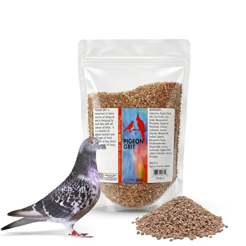 Morning Bird Pigeon Grit - Healthy & Nutritious Pigeon Food to Support Strong Muscles & Bones for Grit Eating Birds - Supports Digestion & Packed with Essential Minerals, 1.5 lbs