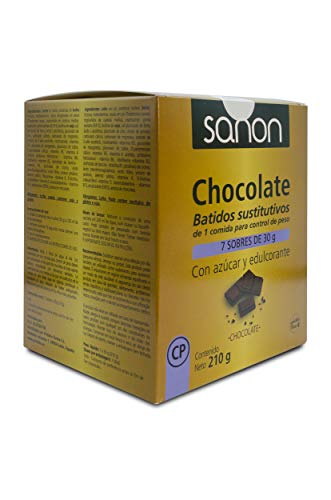 Sanon Batido Sustitutivo Sabor Chocolate 7 Sobres De 30 Gr, One Size, 100 Ml