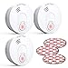 SITERWELL Smoke Detector and Fire Alarm 3 Pack DC 9V Battery (Included) Operated Photoelectric Smoke Alarm with Test Button, UL Listed. Fire Detector for Home Hotel etc.