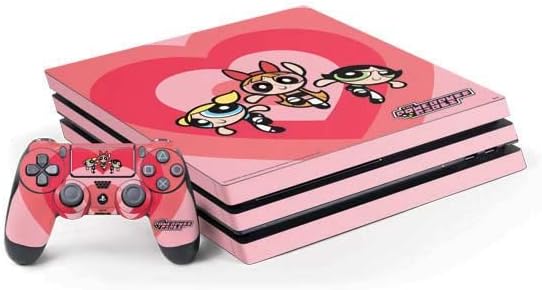 Skinit Decal Gaming Skin Compatible with PS4 Pro Console and Controller Bundle - Officially Licensed Warner Bros Powerpuff Girls Hearts Design