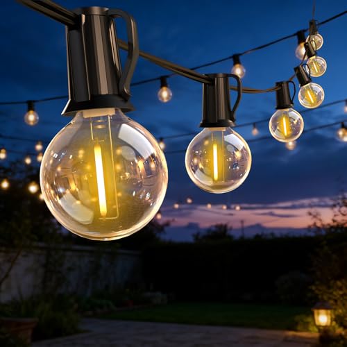 Guirlande lumineuse extérieure pour terrasse et jardin ambiance chaleureuse 12 mètres