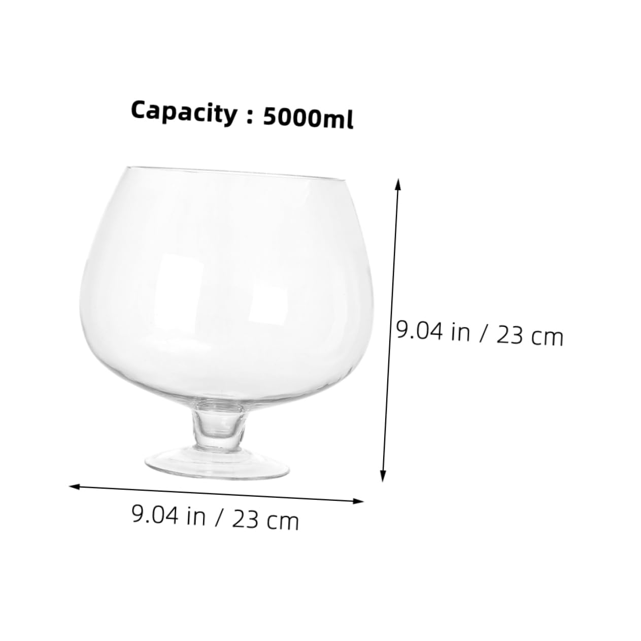 Zerodeko Aquarium en Verre pour Poissons Petit Aquarium Betta Bol À Poissons en Verre pour Décoration De Bureau
