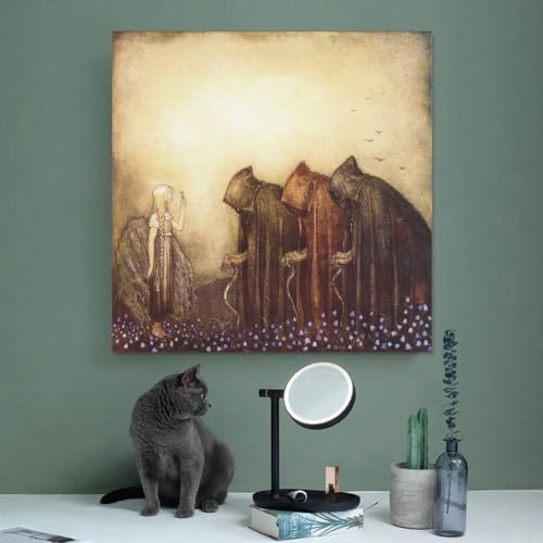 La clé dorée impression sur toile John Bauer aux détails précis format 40cm