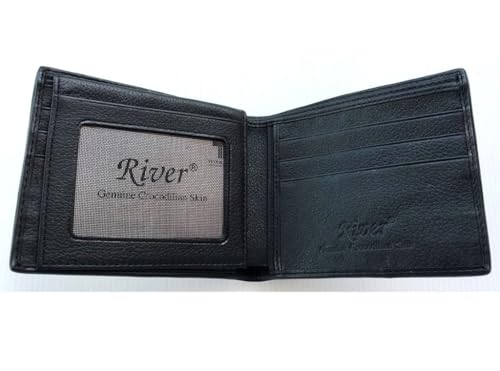 Men's Authentic Crocodile Tail Leather Black Wallet Luxury Wallet3