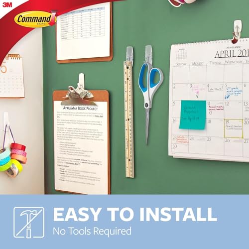 Image of Command Wire toggle Hooks - Medium - Transparent- Indoor Use - Multi pack of 10 Hooks and 12 Adhesive Strips - Suitable for hanging items up to 900 g - They hold strongly and remove cleanly