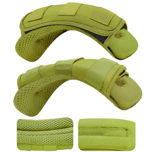 2Pcs Thick Cushioned Shoulder Pads, Featuring Anti-Slip Design and Breathable Mesh,Extra Wide Padding for Shoulder Straps and Luggage Belts,Soft and Comfortable for Enhanced Support,Army Green -  ZINMARK
