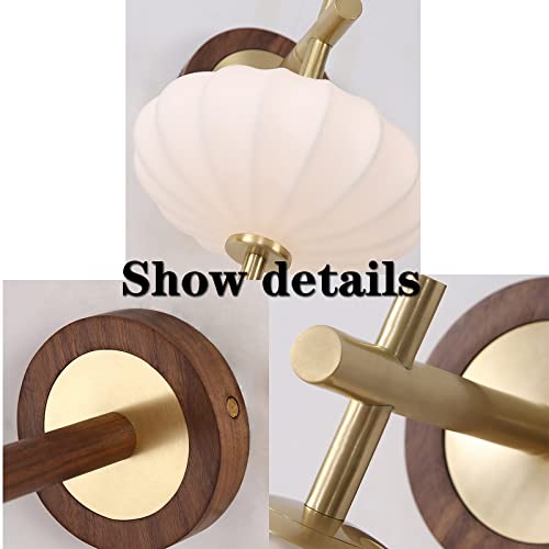 Accesorio de iluminación AMUCK de diseño interior moderno en madera natural y vidrio 6