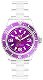 Ice-Watch Unisex CL.PE.U.P.09 Classic Collection Purple Dial Clear Plastic Watch