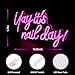 Kavaas Yay It's Nail Day Neon Sign - Neon Sign for Salon Bar, Beauty Room, Bedroom - Great Gift for Nail Tech Girls, Christmas, Birthday