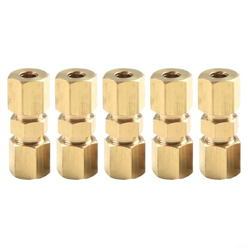 Lot de 5 raccords en laiton pour conduites de frein hydrauliques 3/16 raccords à compression