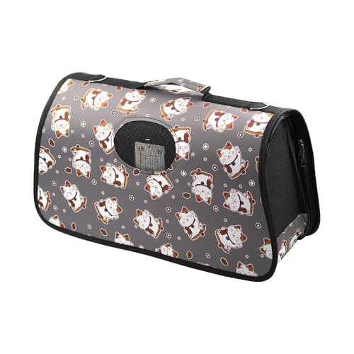 Transportadoras Gatos Trasportín Gatos Portátil y Transpirable Bolsa de Tela para Mascotas Perros Gatos Animales Color Aleatorio (M 42 * 24 * 25CM)