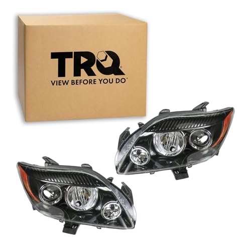 Image of TRQ Headlight Assembly Set SC2518104 SC2519104 Compatible with 2008-2010 Scion tC