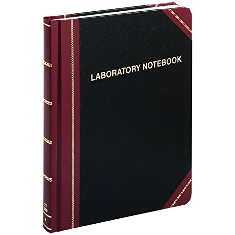Boorum & Pease Special Laboratory Notebook, Record Ruled, Black, 300 Pages, 10-3/8" x 8-1/8" (L21-300-R) Cover