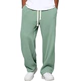 Generico Tuta Pantalone Uomo, Pantaloni Waffle Invernali, Ginnastica Eleganti Classico Baggy Coulisse Regular Basket Libero Golf Elasticizzati Estivo Sportivi Pantaloni Uomo Eleganti, XL