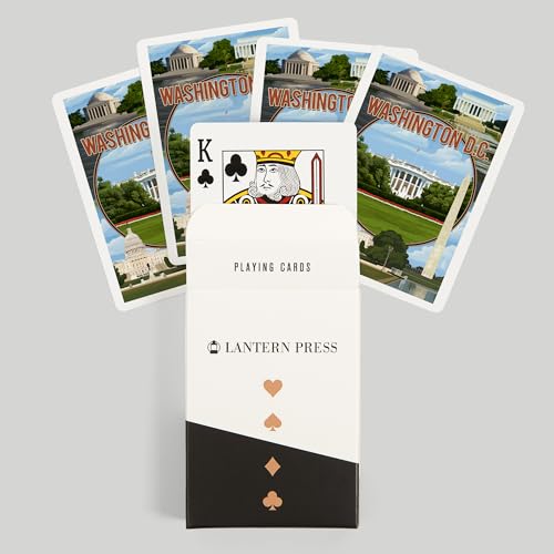 Lantern Press Washington DC Naipes Poker 52 Cartas miniatura 6
