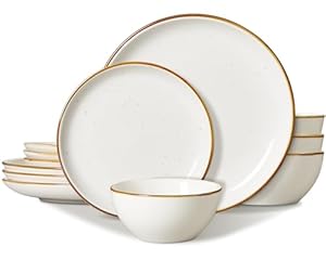 ONEMORE 12-tlg. Tafelservice Steingut 4 Personen