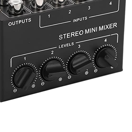 Stereo-Mixer, Passiv, 4-Kanal-Audioleitung, Mini-, Tragbar, für Computer, Telefon, Tablet