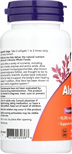 Now Foods Aloe Vera 10, 000 Gels 100 Sgels #TOP4
