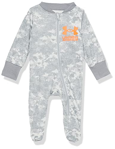 Image of Under Armour Baby Boys' Coverall Footie, Zip-up Closure, Logo & Printed Designs