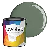 EVOLVE Interior Paint & Primer, Eggshell (Ivy Green), 1 Gallon – One-Coat Coverage, Excellent Hide, Low VOC, Low Odor, Washable Paint for Walls, Doors & Trim