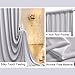 10 ft x 10 ft Wrinkle Free Silver Backdrop Curtain for Parties, Polyester Silver Grey Backdrop Drapes 2 Panels 5x10ft for Baby Shower Photoshoot Engagement Wedding Birthday Photography Background