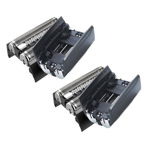 52B �V�F�[�o�[�u���[�h�A�N�Z�T���[ Braun Series 5 �����p�w�b�h�ABraun S5 �V�F�[�r���O�J�~�\���w�b�h 5018S�A5020CS�A5050CS�A5031S�ȂǂɑΉ� [2�p�b�N]