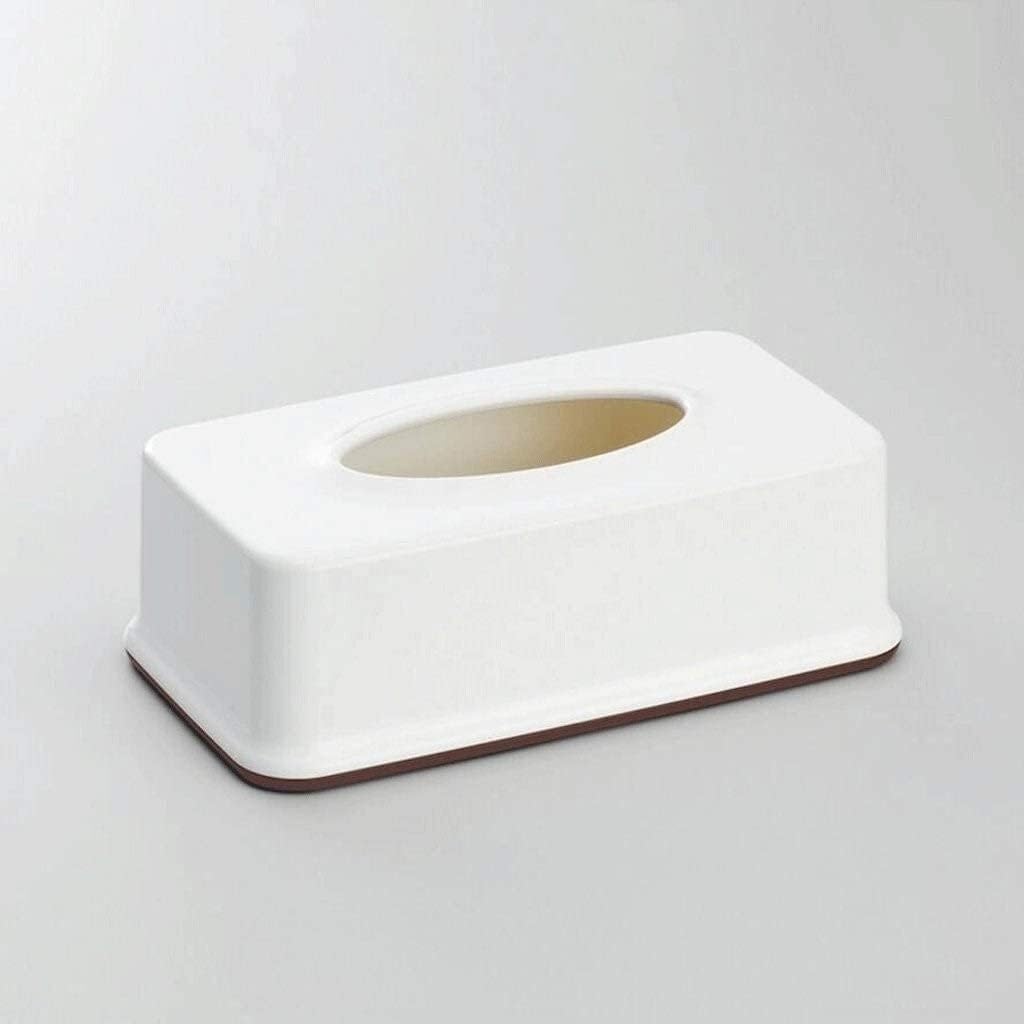 Tissue Holder Dispenser, Tissue Holder， Tissue Box Modern Metal Tissue Box Cover for Disposable Paper Facial Tissues Rectangular Holder for Storage (Color : Wit) (Color : White)