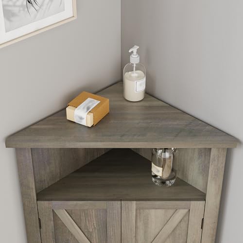 Bathroomcornercabinetfarmhousefloorcornercabinetwithdoorsandadjustableshelvesfreestandingwoodenstoragehutchcupboardforbathroomkitchenlivingroomgrey Urban Country Home Decor Bathroom corner cabinet farmhouse floor corner cabinet with doors and adjustable shelves freestanding wooden storage hutch cupboard for bathroom kitchen living roomgrey urban country home decor