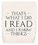 Diseño superior Enigmae That\'s What I Do Read Know Things Bolsa de Algodón Deportiva con Ccordón Para Gimnasio Sport Cotton Beige Bag