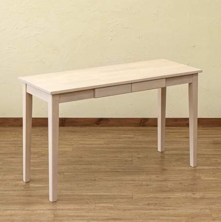 Amazon｜木製テーブル 〔長方形 120cm×45cm〕 引出し2杯付き