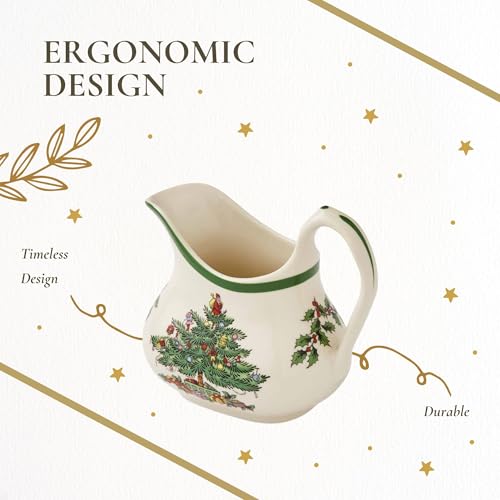 image for Spode Christmas Tree Sugar & Creamer Set - 16oz Sugar Bowl with Lid & 