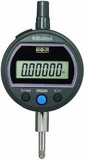 Mitutoyo 543-502B Absolute Solar Digimatic Indicator, 0-0.5"/0-12.7mm Range, 0.00005"/0.001mm Resolution, Flat Back