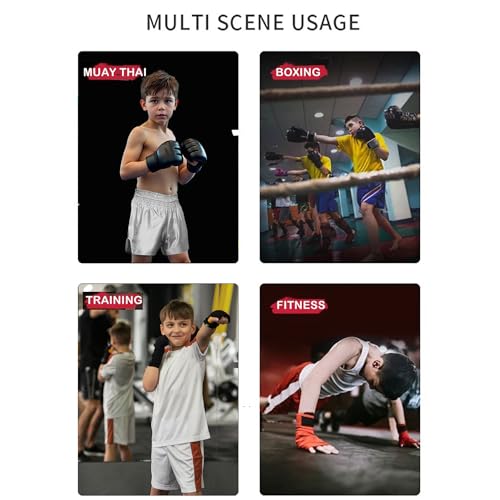 Agile Dragon Kid\'s Muay Thai Shorts Martial Arts MMA Kickboxing Shorts for Boys Girls Boxing Trunks Shorts (US, Alpha, Large, Regular, Regular, Standard, White) - Thumbnail 5