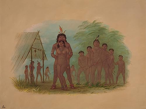 Toile indiens Orejona George Catlin 60x90cm pour remplacer un cadre vide sans charme