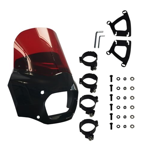 Carénage Road Warrior 11'' rouge pour Fat Bob : roulez confortablement lors de vos road-trips